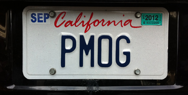 PMOG license plate